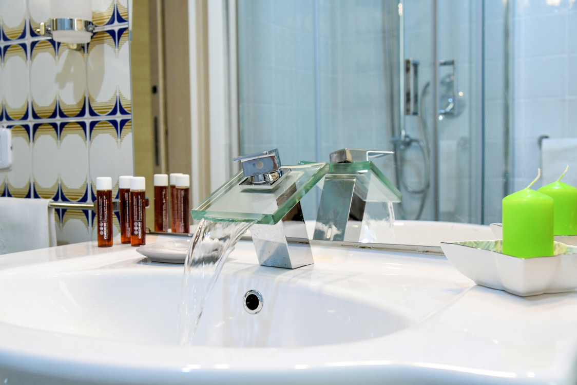 Bagno privato dell'appartamento per vacanze nel centro di Agropoli in provincia di Salerno nella costiera del Cilento